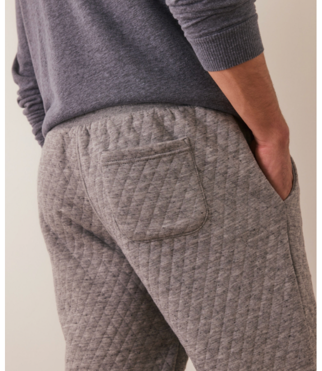 Corbet Quilted Jogger- Grey Heather