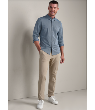 Rhone Apparel Commuter Slim Fit Shirt- Navy/Light Blue Stripe