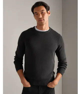 Rhone Apparel Rib Crewneck Sweater- Black