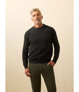 Faherty Brand Jackson Crew Sweater- Wolf Black Heather