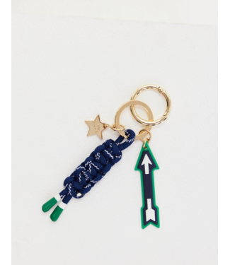 The Upside Arrow Keychain- Navy