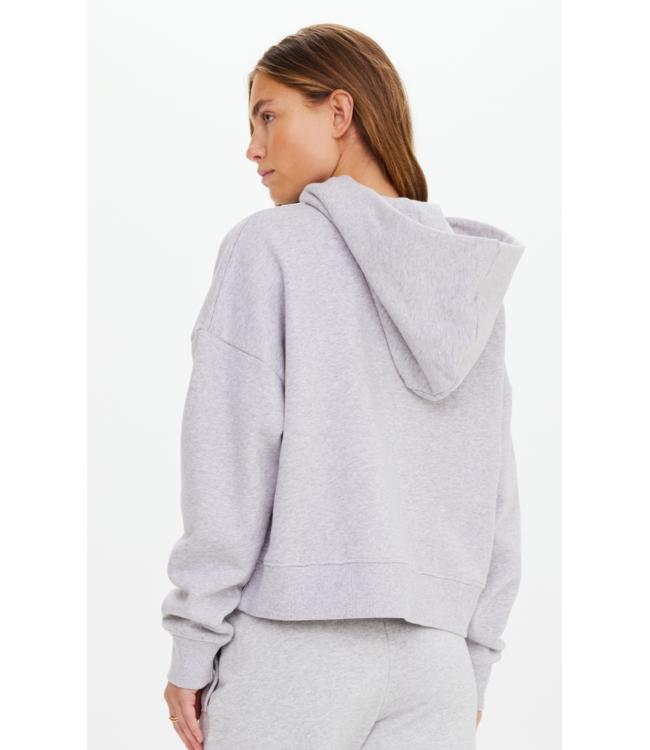 Byron Embossed Logo Hoodie- Grey