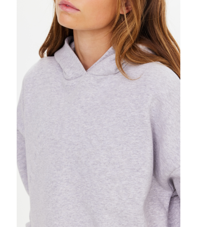 Byron Embossed Logo Hoodie- Grey