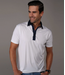Semi Spread Collar Polo- Austin White/Navy