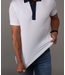 Semi Spread Collar Polo- Austin White/Navy