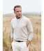 Napoli Accent Quarter Zip Wool & Cashmere Sweater- Cream