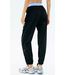 Megan Woven Nylon Jogger- Black