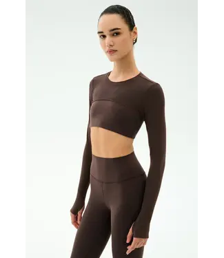 Splits59 Amelia Airweight Lite Shrug- Dark Chocolate