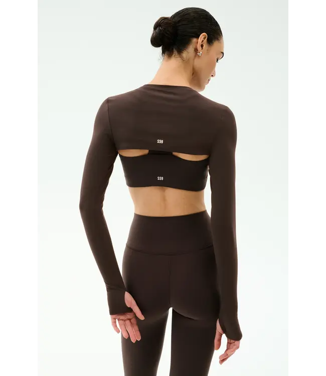 Amelia Airweight Lite Shrug- Dark Chocolate