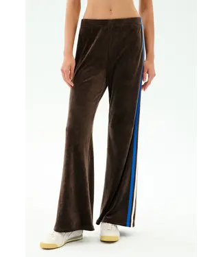 Splits59 Heritage Velour Pant- Dark Chocolate/Blue