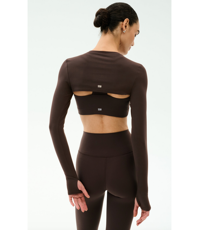 Amelia Airweight Lite Shrug- Dark Chocolate