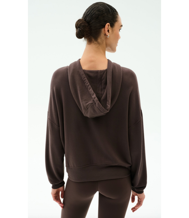 Joey Long Sleeve Hoodie- Dark Chocolate