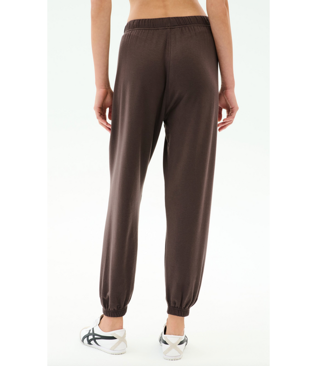 Andie Oversized Fleece Sweatpants-Dark Chocolate