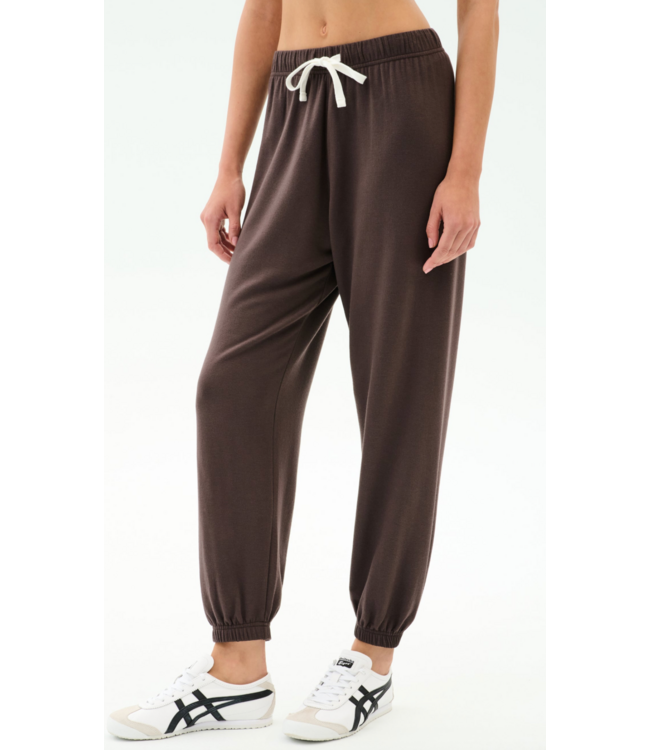 Andie Oversized Fleece Sweatpants-Dark Chocolate