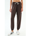 Andie Oversized Fleece Sweatpants-Dark Chocolate