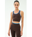 Amber Airweight Bralette- Dark Chocolate/Blue