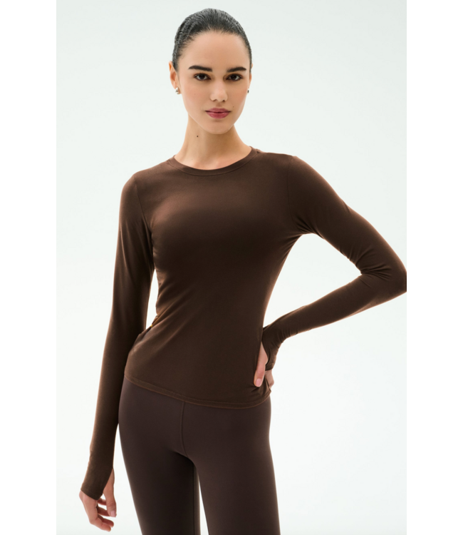 Airweight Lite LS Waist Length- Dark Chocolate