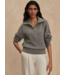 Darla Half Zip Knit- Silver Filigree Melange