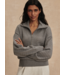 Darla Half Zip Knit- Silver Filigree Melange