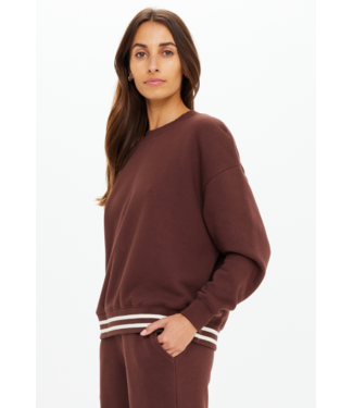 The Upside Toluca Lisel Crew Neck Sweater- Brown