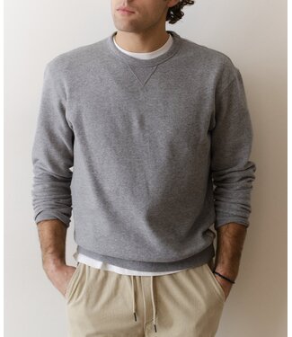 Marine Layer Relaxed Cloud 9 Fleece Crewneck- Heather Grey