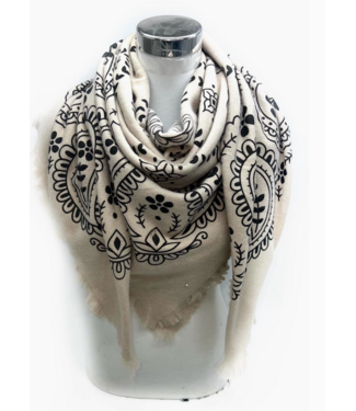 Large Square Bandana Scarf- Taupe