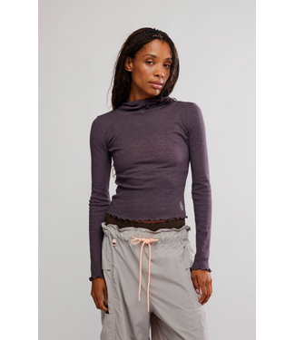 Free People Breathe Easy Long Sleeve- Chocolate