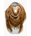 Large Square Bandana Pattern Scarf- Brown