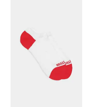 Splits59 Logo Ankle Socks- White/Pirate Red
