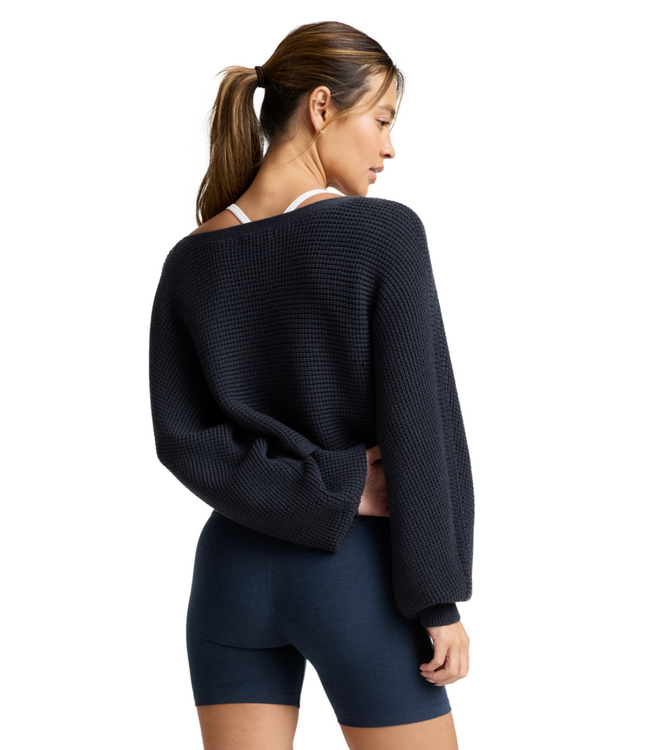 Ready For Barre Cropped Sweater- Nocturnal Navy