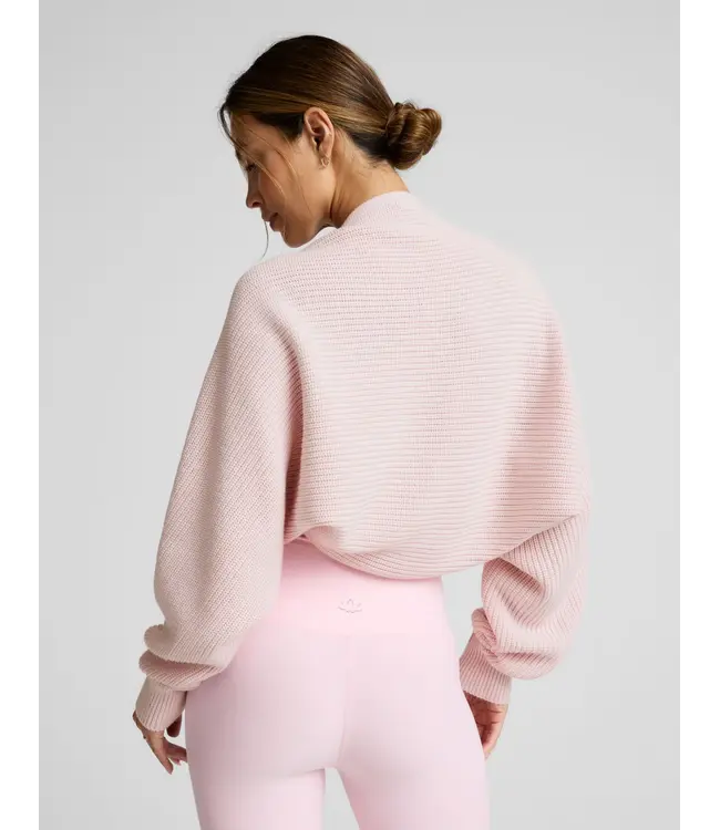 Ready For Barre Relaxed Shrug- Pastel Pink