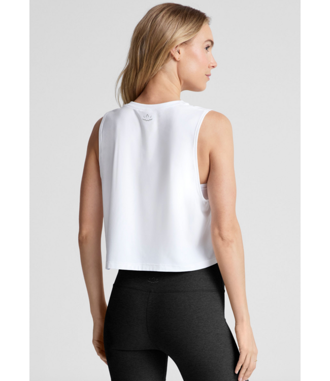 Featherweight Minimal Cropped Tank- Cloud White