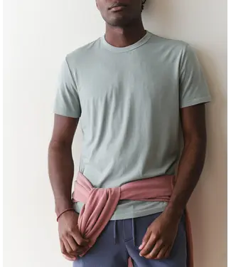 Marine Layer Signature Sea Change Crew Tee- Iceberg Green