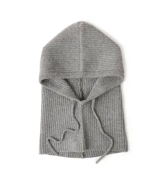 faire Cashmere Balaclava Knit Hood- Grey