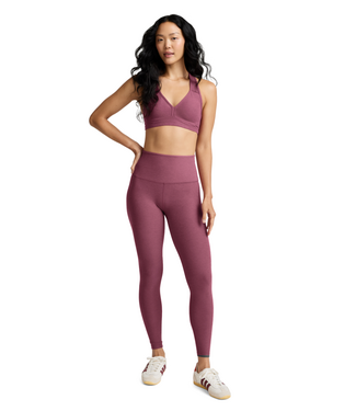 Beyond Yoga Spacedye Caught In The Midi HW Legging- Smooth Mauve Heather