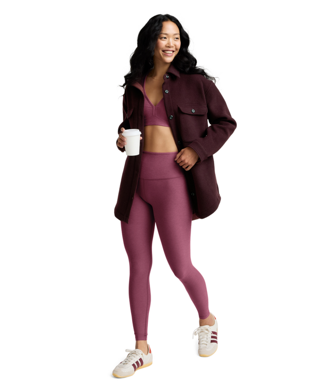 Spacedye Caught In The Midi HW Legging- Smooth Mauve Heather