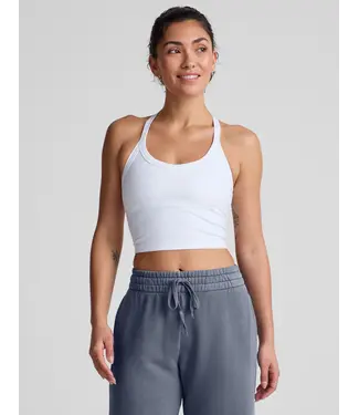 Beyond Yoga Spacedye On The Up Cropped Tank- Cloud White