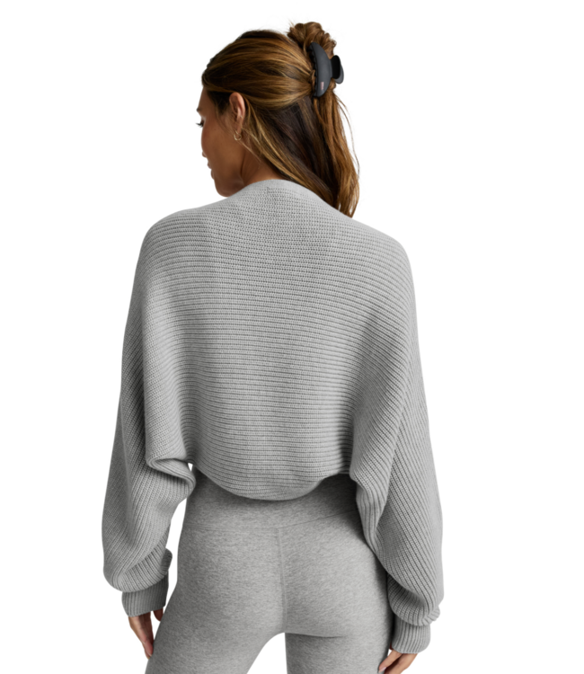 Ready For Barre Relaxed Shrug- Gray Heather