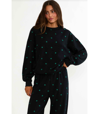 Beach Riot Devyn Oversized Sweatshirt- Midnight Clover