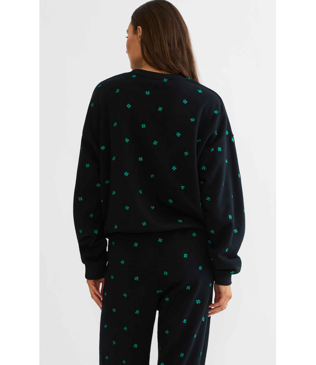 Devyn Oversized Sweatshirt- Midnight Clover
