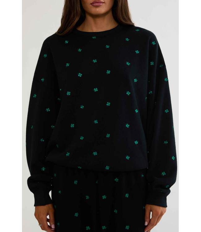 Devyn Oversized Sweatshirt- Midnight Clover