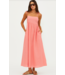 Valory Maxi Dress- Coral Sea Linen