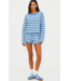Beach Sweater- Sapphire Sea Stripe