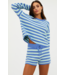 Beach Sweater- Sapphire Sea Stripe