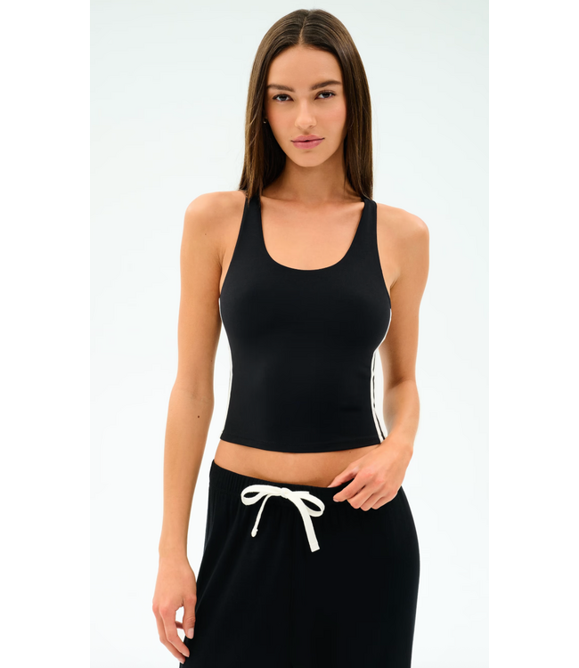 Ella Airweight Tank- Black/White
