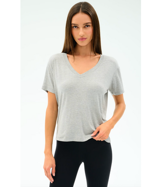 Splits59 Georgia Jersey V Neck- Heather Grey