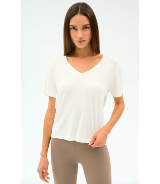 Splits59 Georgia Jersey V Neck- White