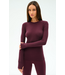 Louise Rib Long Sleeve- Dark Cherry