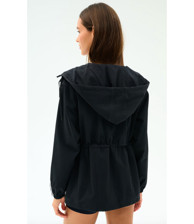 Reggie Water Repellent Jacket- Black/White