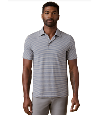 Faherty Brand SS Movement Polo- Pebble Beach Stripe